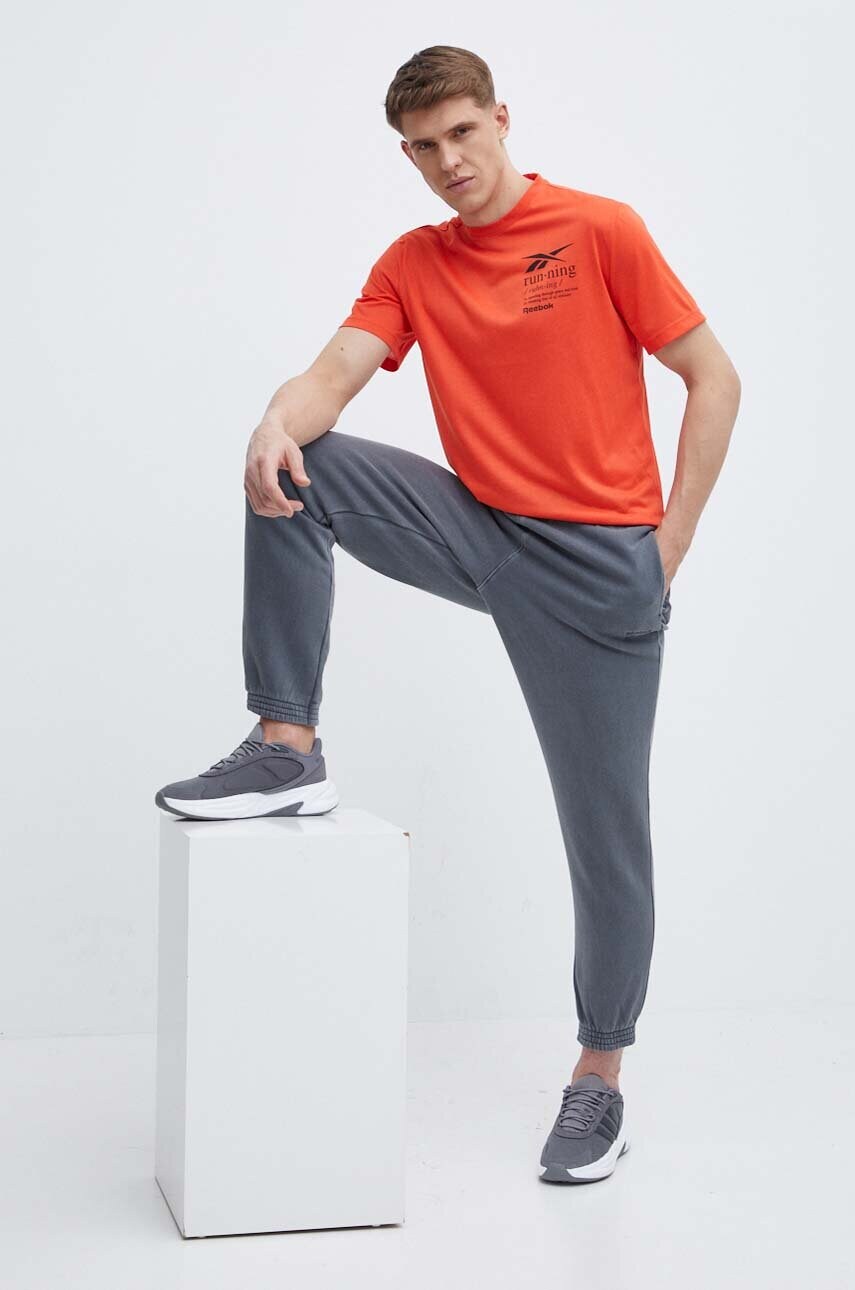 Спортивні штани Reebok колір сірий однотонні 100200154