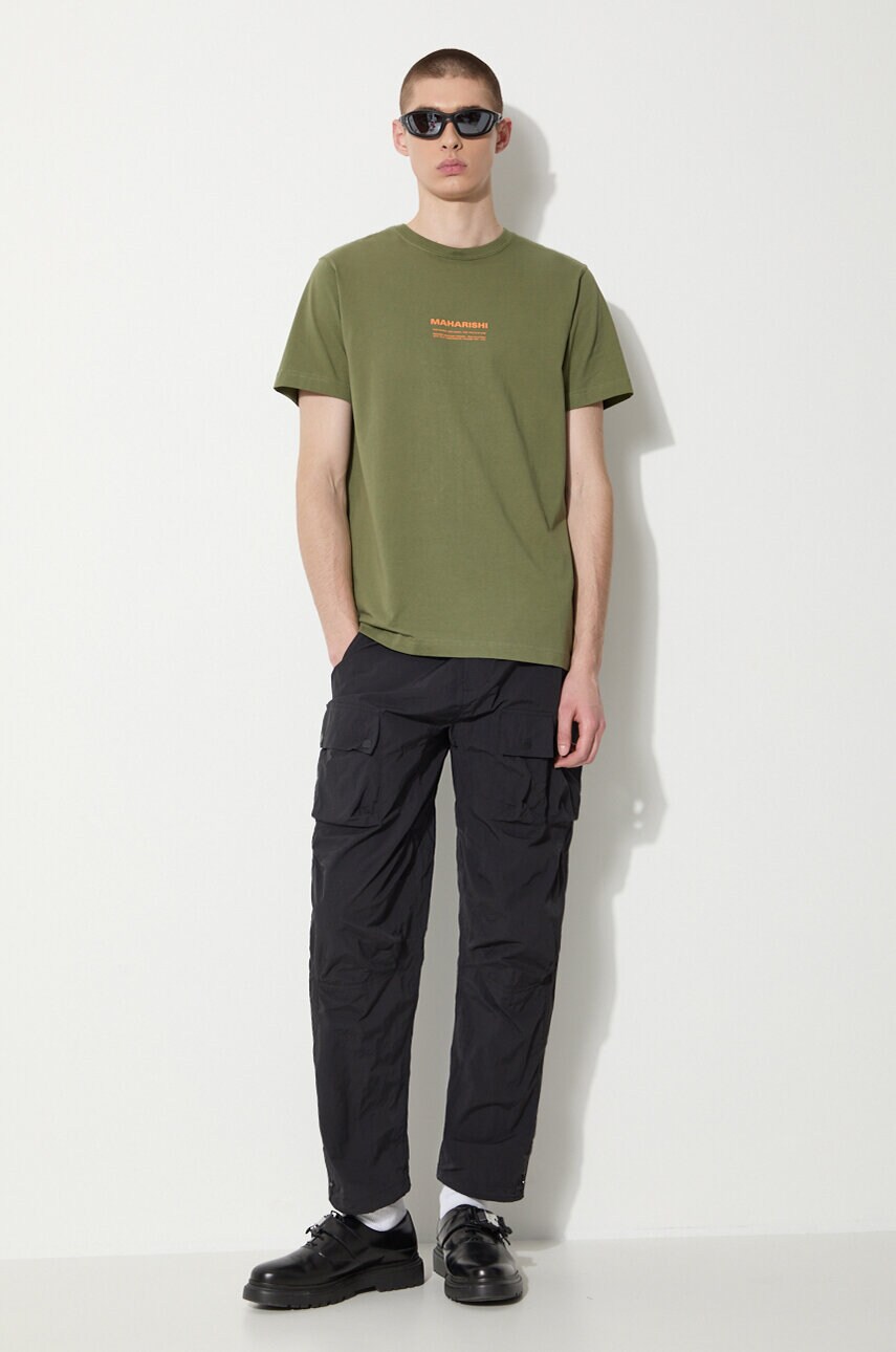 Штани Maharishi Veg Dyed Cargo Track Pants Japanese чоловічі колір чорний фасон cargo 5040.BLACK