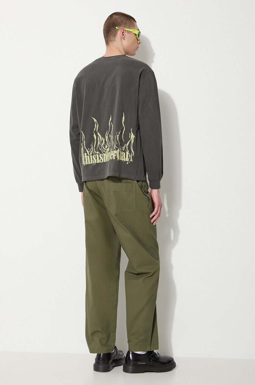 Штани thisisneverthat Easy Pant чоловічі колір зелений фасон chinos TN240WPACP01