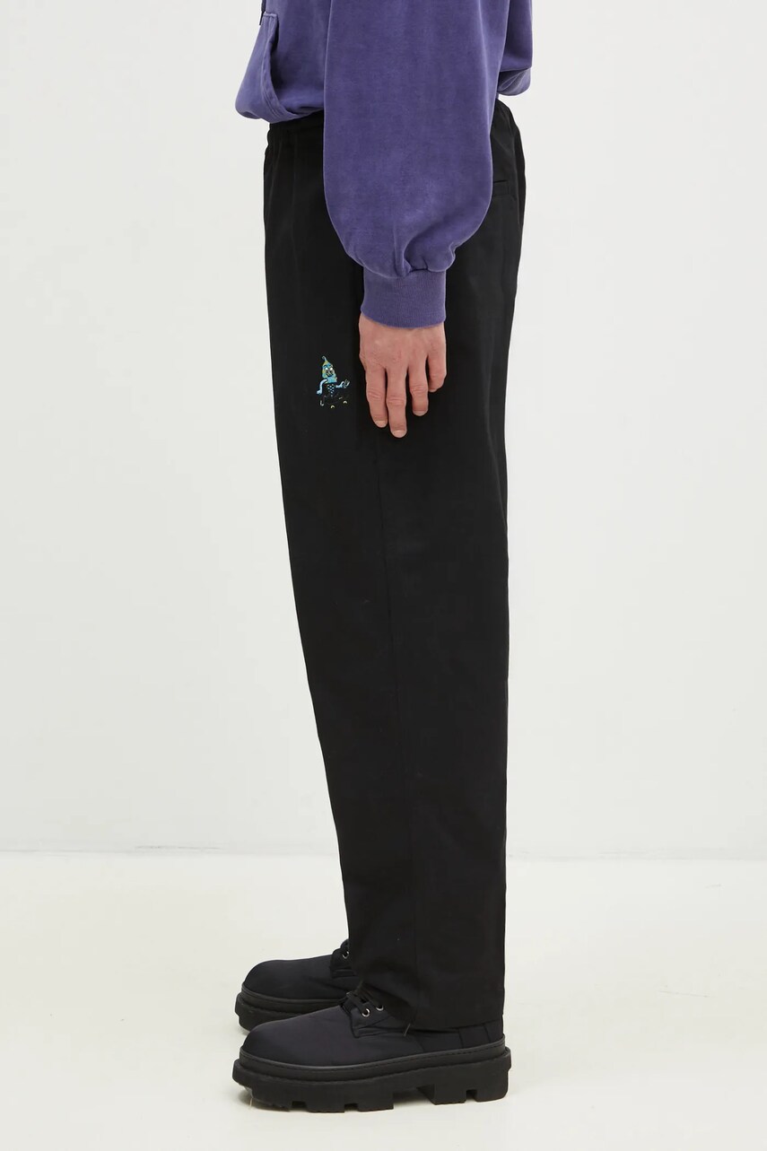 Бавовняні штани ICECREAM Skate Pant колір чорний прямі ICC003