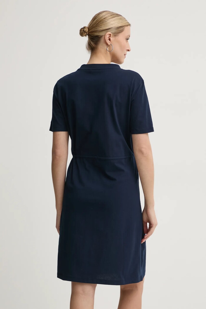 Бавовняна сукня Tommy Hilfiger колір синій mini розкльошена WW0WW40734