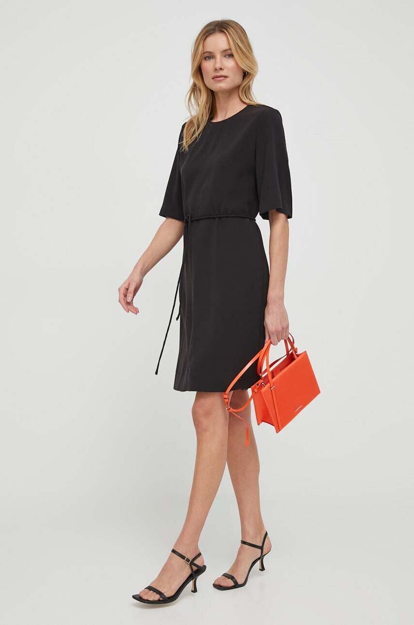 Сукня Calvin Klein колір чорний mini пряма