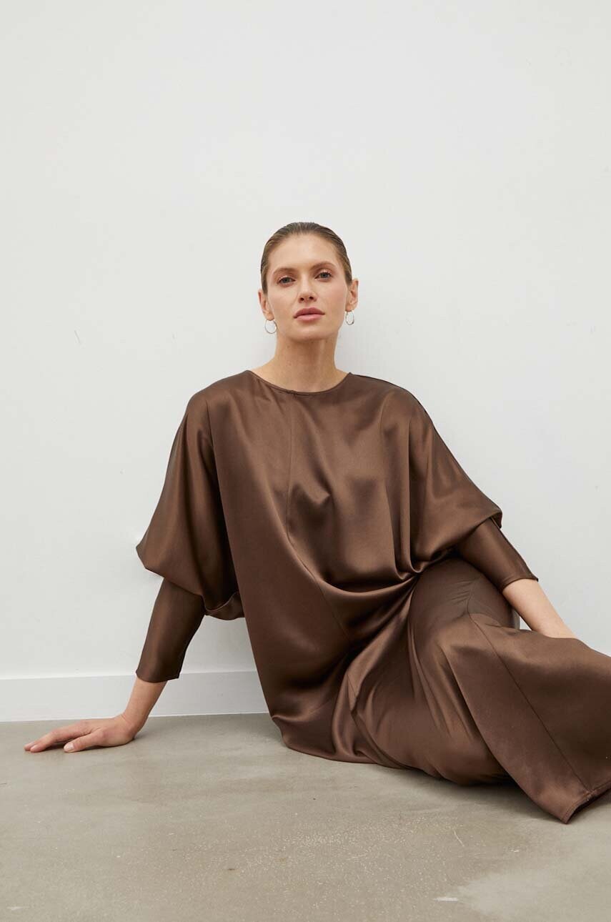 Сукня By Malene Birger колір коричневий maxi oversize