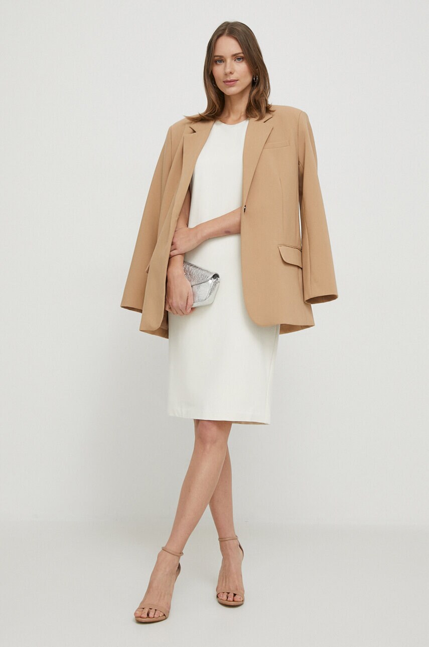 Сукня Lauren Ralph Lauren колір бежевий mini пряма