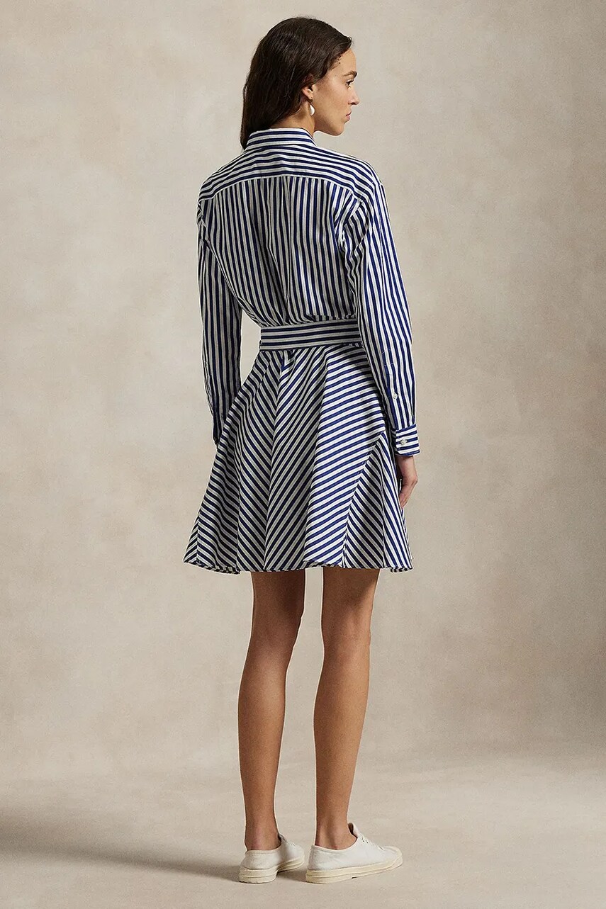 Бавовняна сукня Polo Ralph Lauren колір білий mini розкльошена 211929600