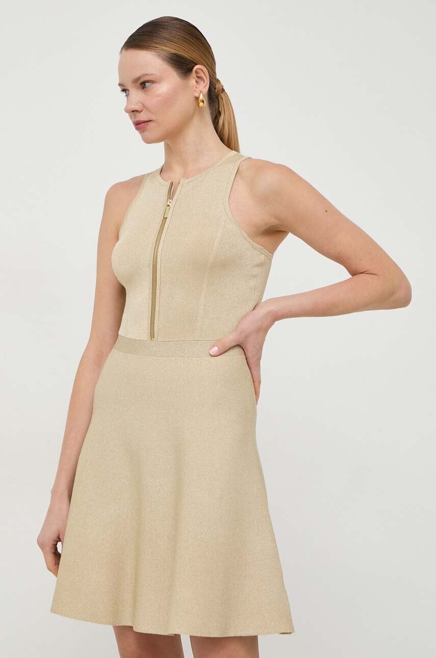 Сукня MICHAEL Michael Kors колір золотий mini розкльошена