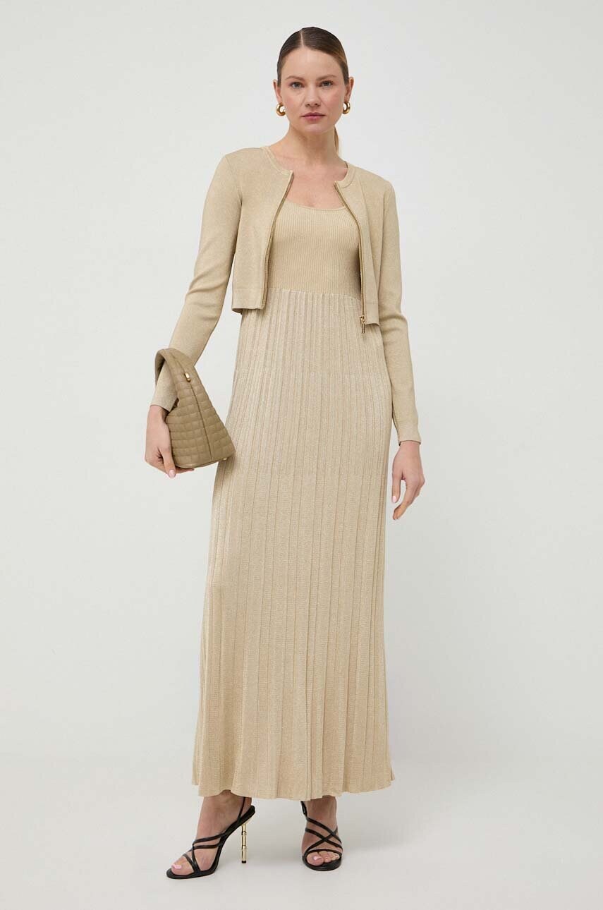 Сукня MICHAEL Michael Kors колір золотий maxi розкльошена
