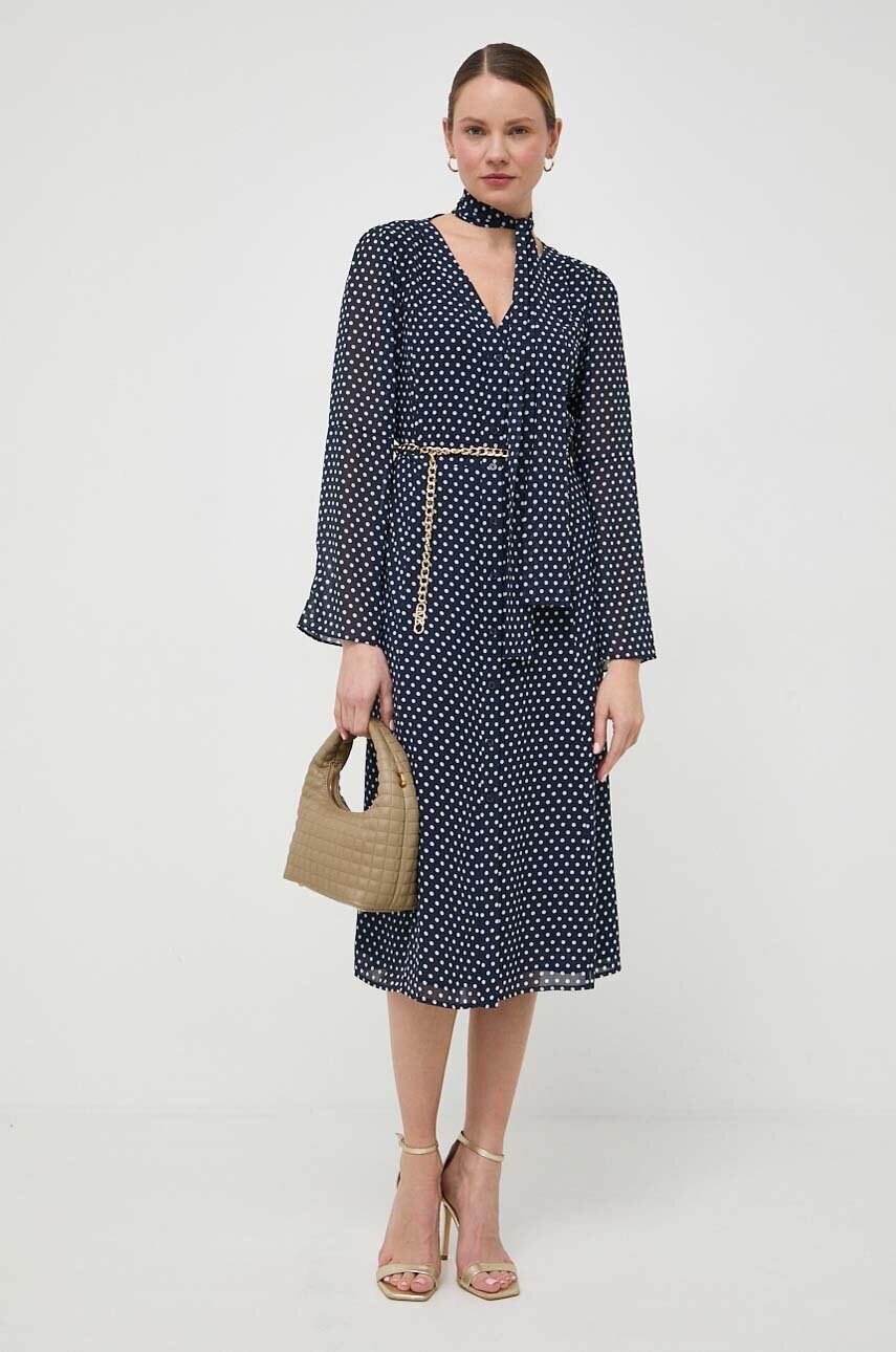 Сукня MICHAEL Michael Kors колір синій midi розкльошена