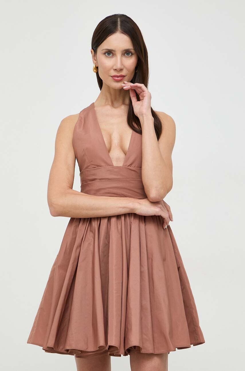 Сукня Pinko колір коричневий mini розкльошена