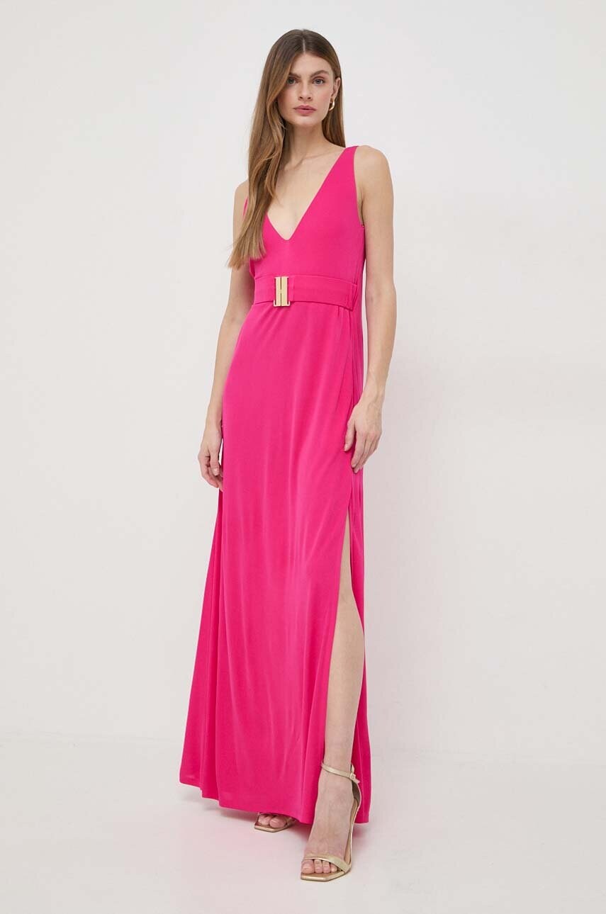 Сукня Pinko колір рожевий maxi oversize