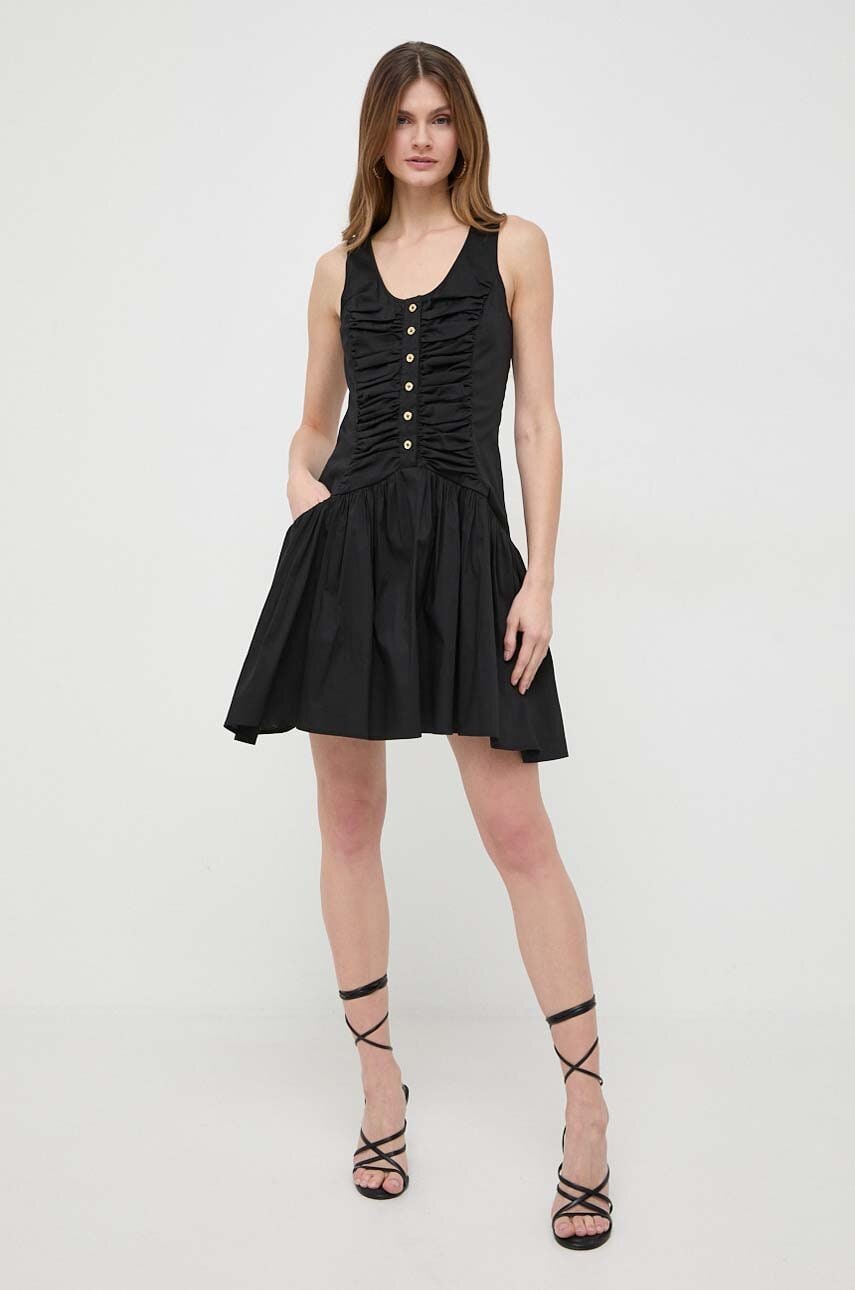 Сукня Pinko колір чорний mini розкльошена