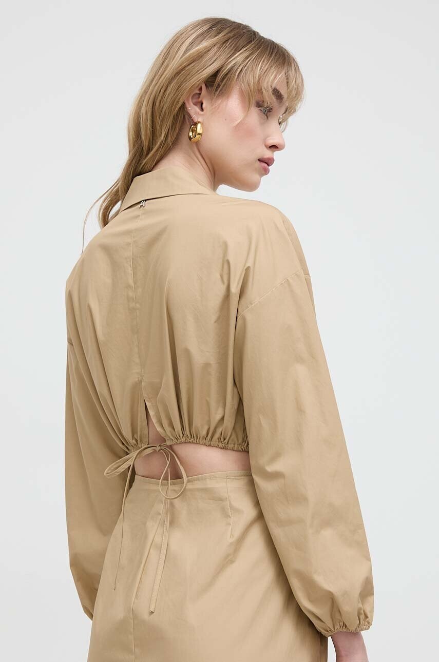 Бавовняна сукня Twinset колір бежевий maxi пряма