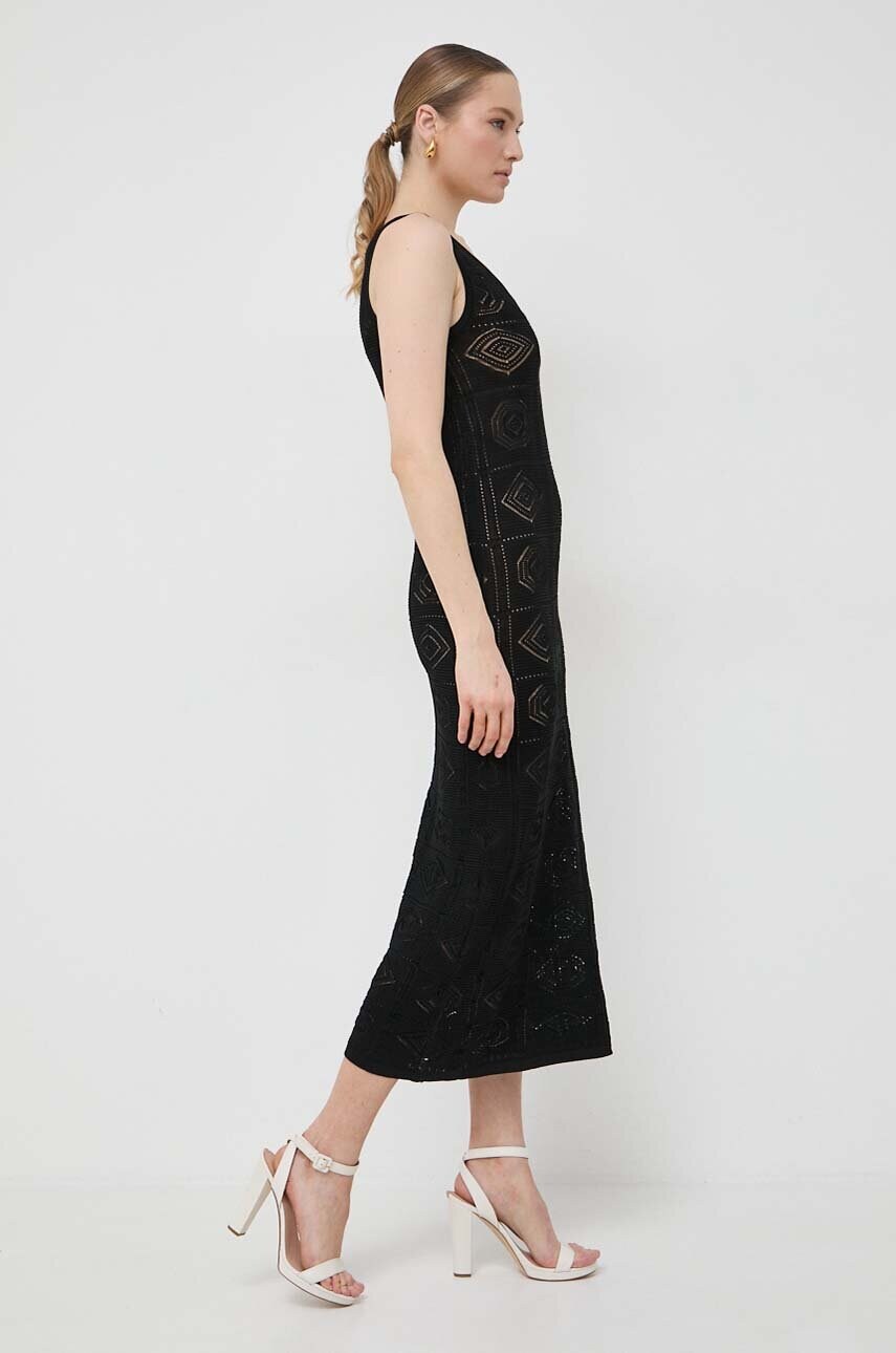 Сукня Twinset колір чорний maxi облягаюча