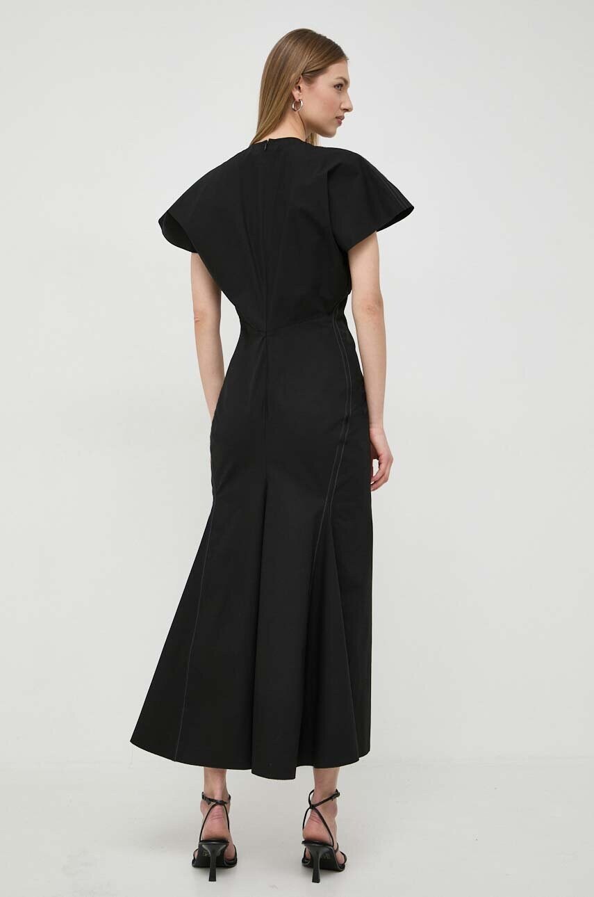 Сукня Victoria Beckham колір чорний maxi розкльошена