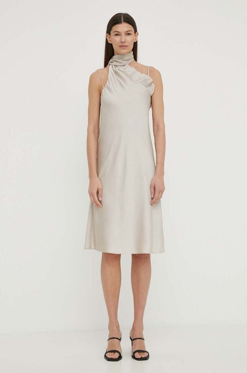 Сукня Bruuns Bazaar AcaciaBBNellie dress колір бежевий mini розкльошена BBW3866
