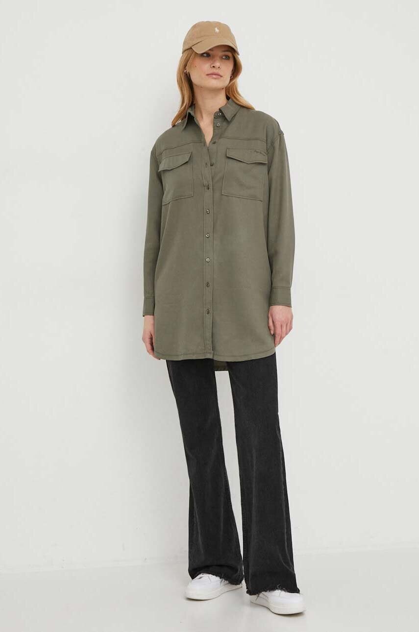 Сукня Pepe Jeans Beate колір зелений mini пряма PL953443