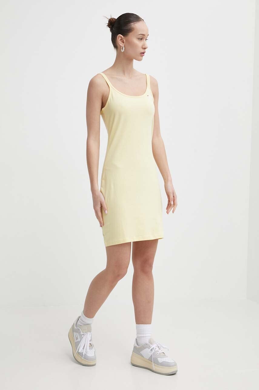 Сукня Fila Brillon колір жовтий mini облягаюча FAW0704