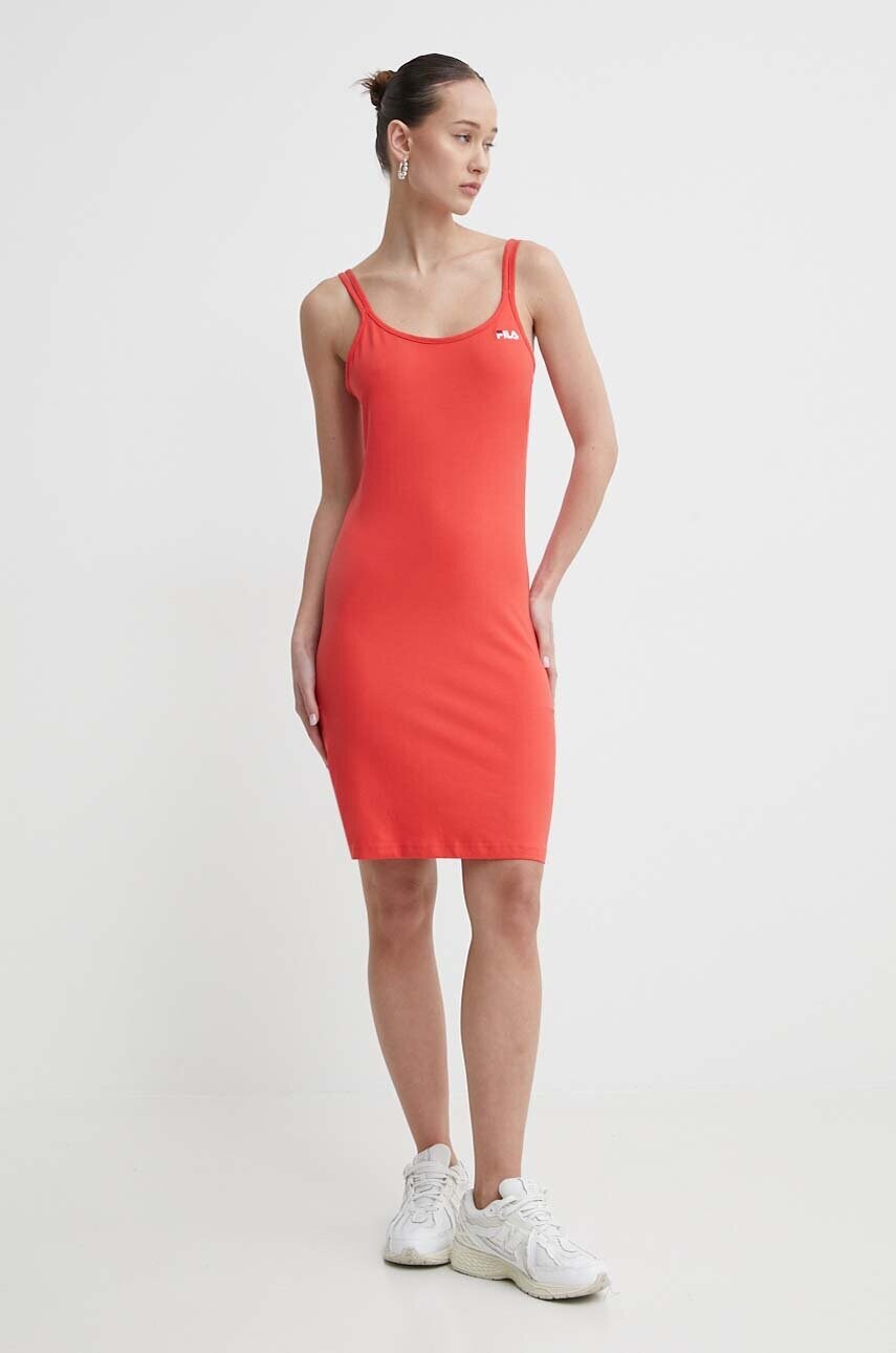 Сукня Fila Brillon колір червоний mini облягаюча FAW0704