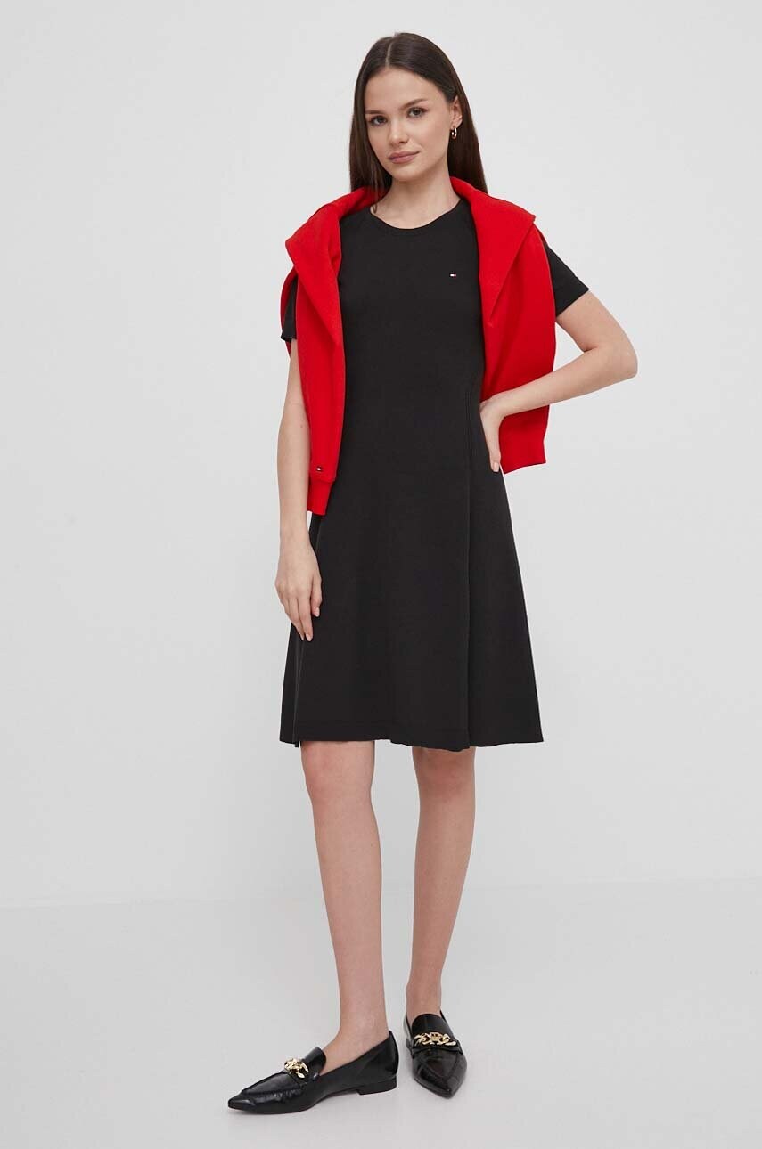 Сукня Tommy Hilfiger колір чорний mini розкльошена