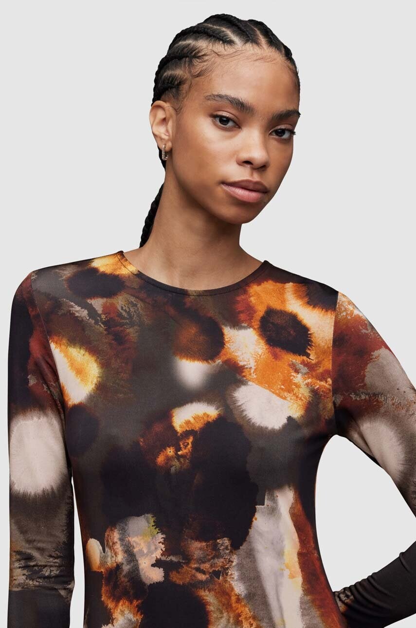 Сукня AllSaints Katlyn колір коричневий maxi пряма