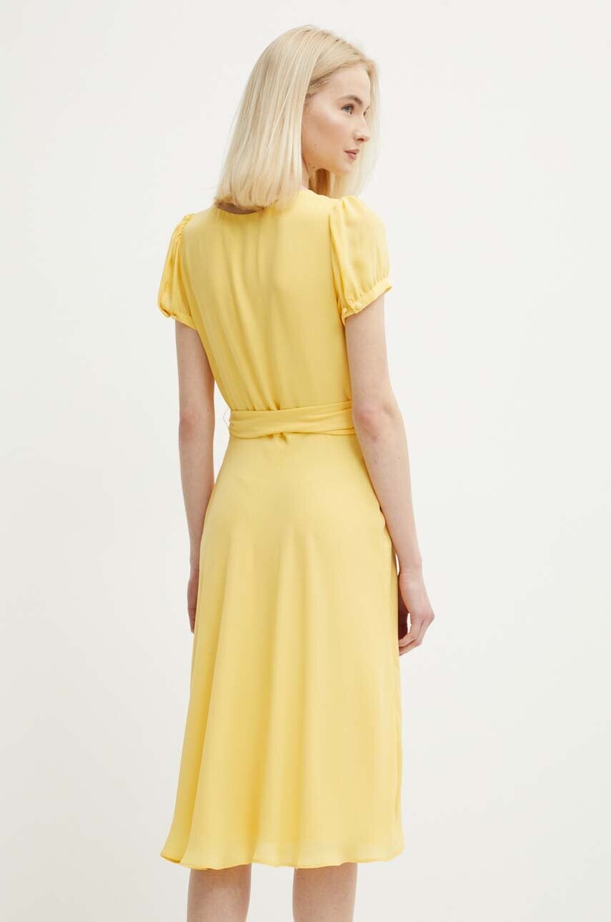 Сукня Lauren Ralph Lauren колір жовтий mini розкльошена 200933403