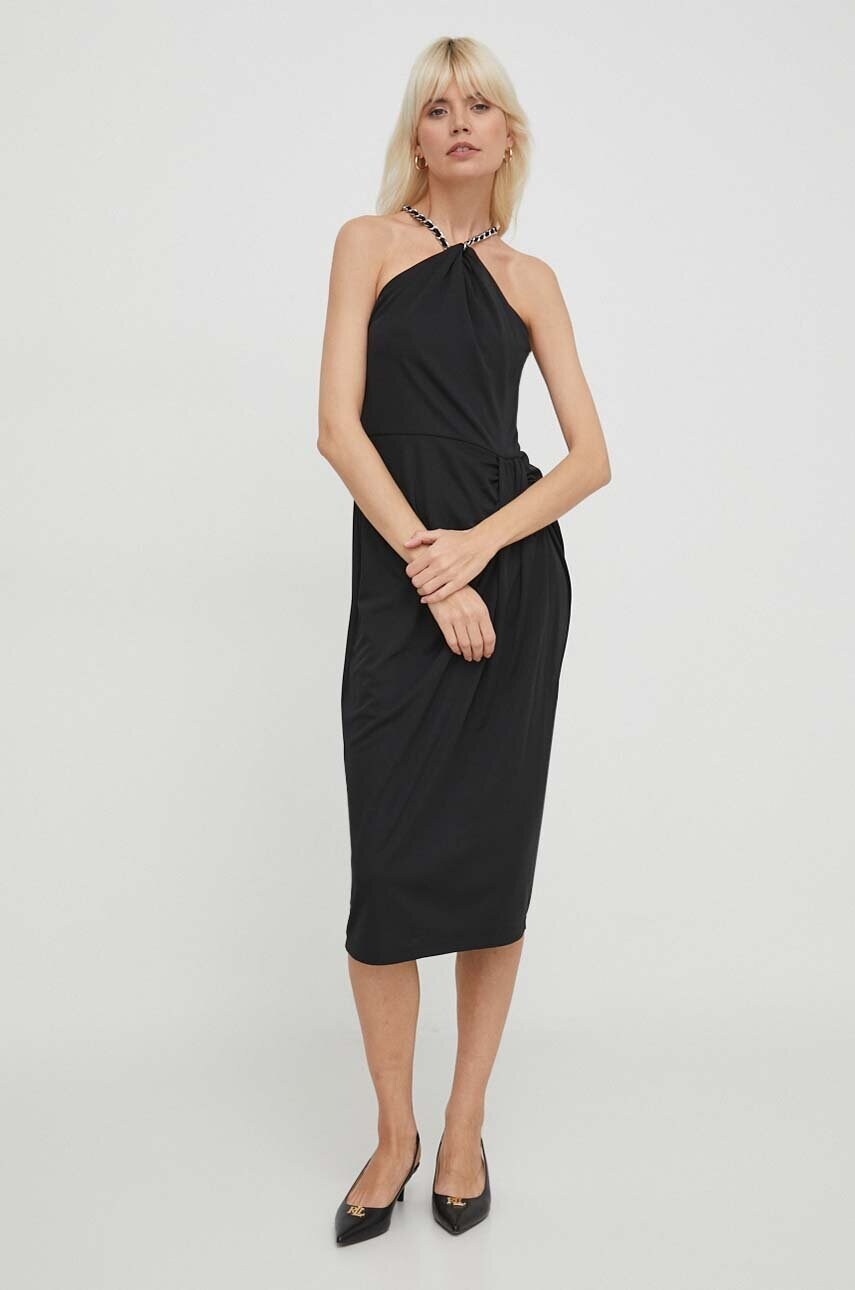 Сукня Lauren Ralph Lauren колір чорний mini пряма