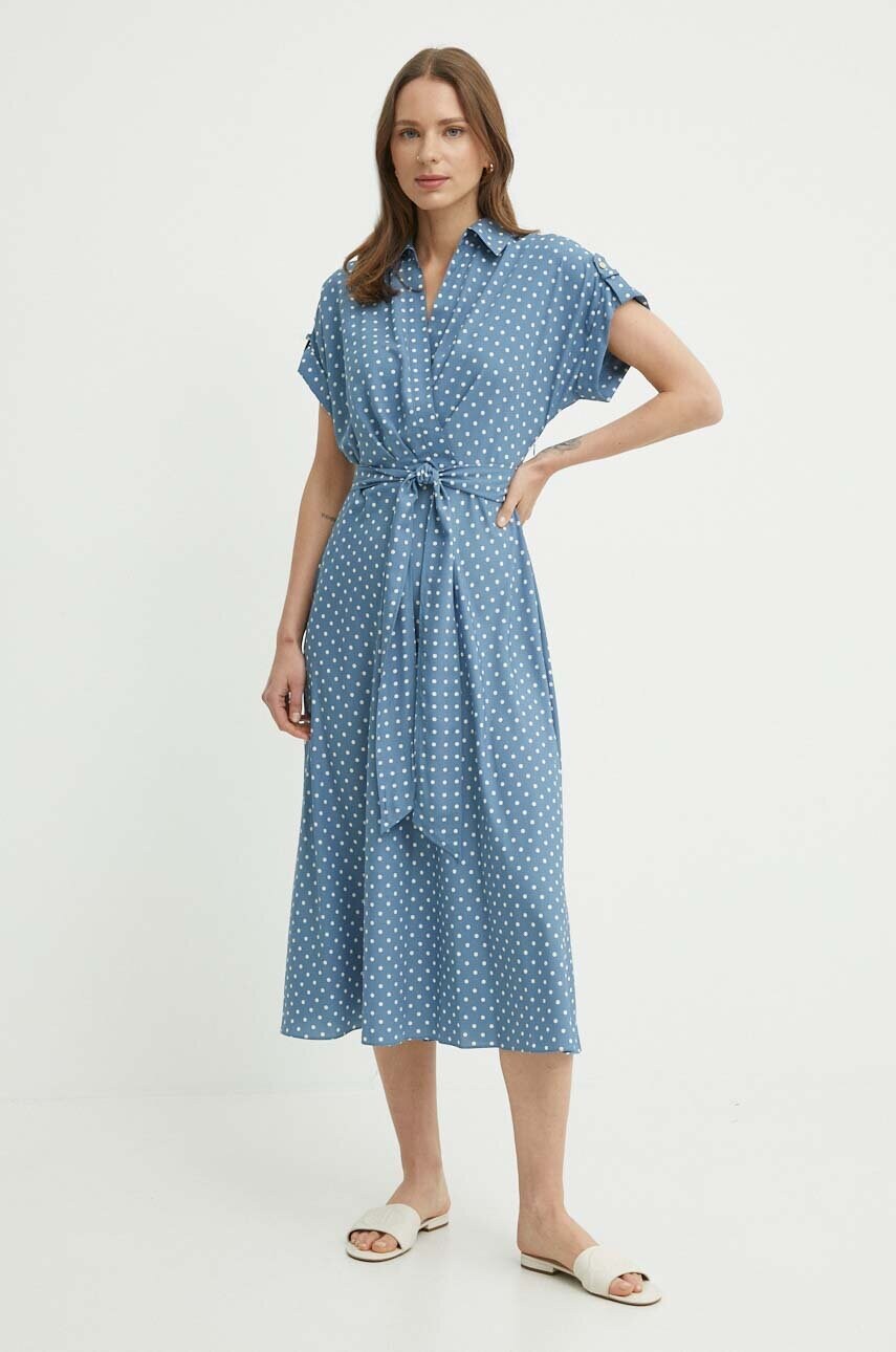 Бавовняна сукня Lauren Ralph Lauren mini розкльошена 250938927