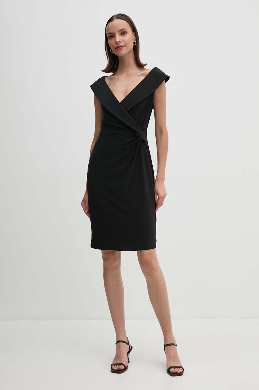 Сукня Lauren Ralph Lauren колір чорний mini облягаюча