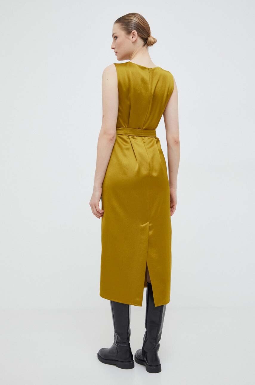 Сукня Weekend Max Mara колір жовтий midi пряма