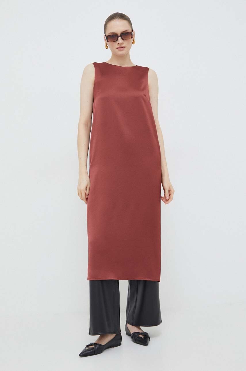 Сукня Weekend Max Mara колір червоний midi пряма