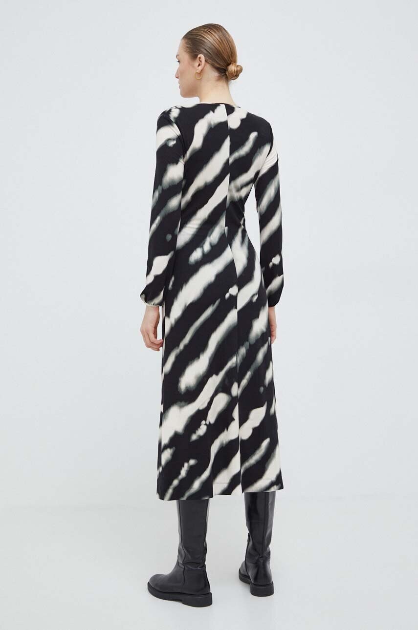 Сукня Weekend Max Mara колір чорний maxi розкльошена