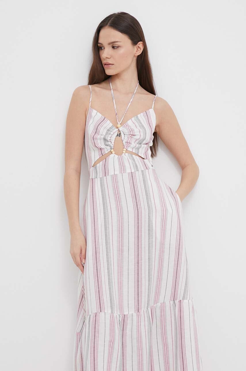 Льняна сукня Pepe Jeans DIANA midi розкльошена PL953496
