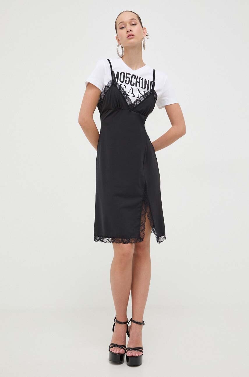 Сукня Moschino Jeans колір чорний mini пряма