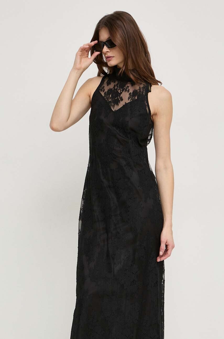 Сукня MAX&Co. колір чорний maxi пряма