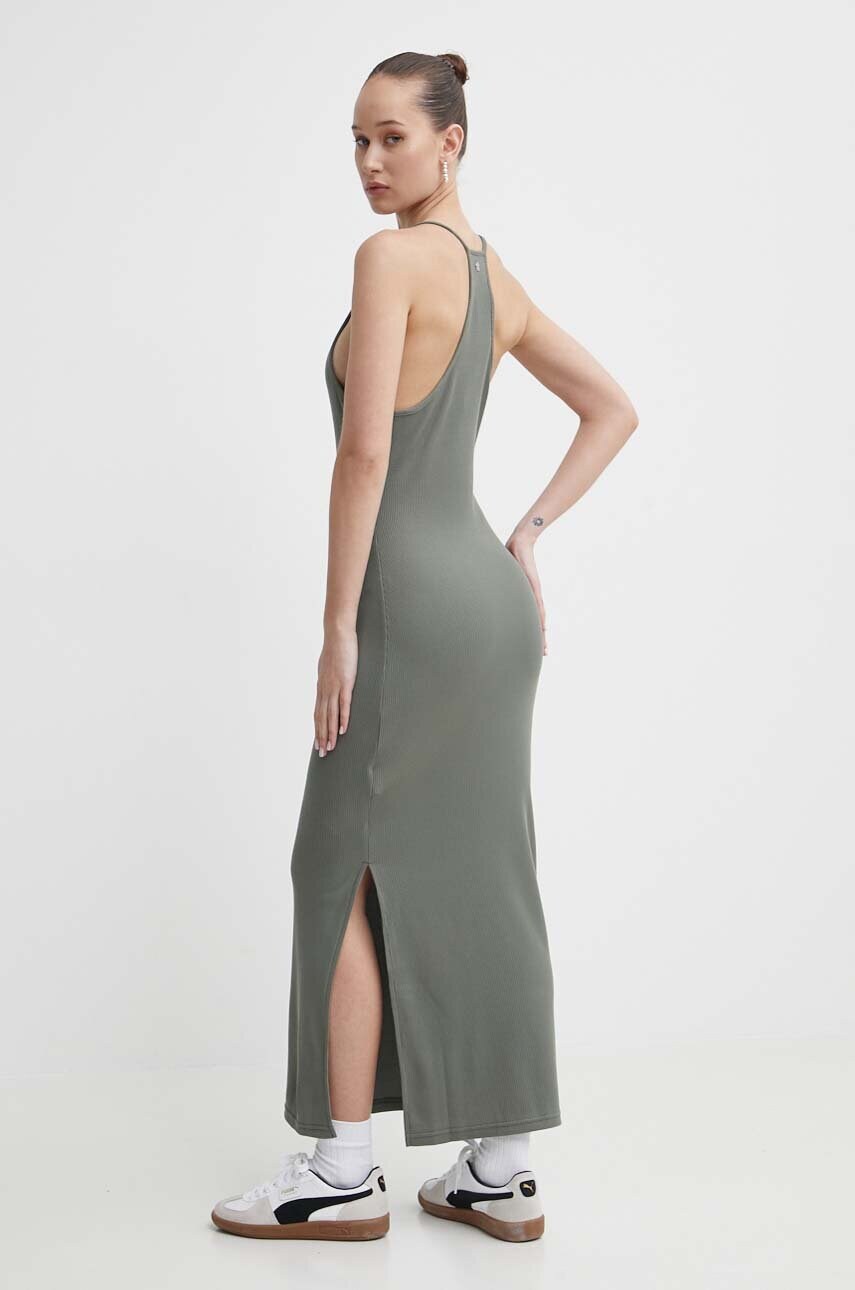Сукня Roxy колір зелений maxi облягаюча ERJKD03468