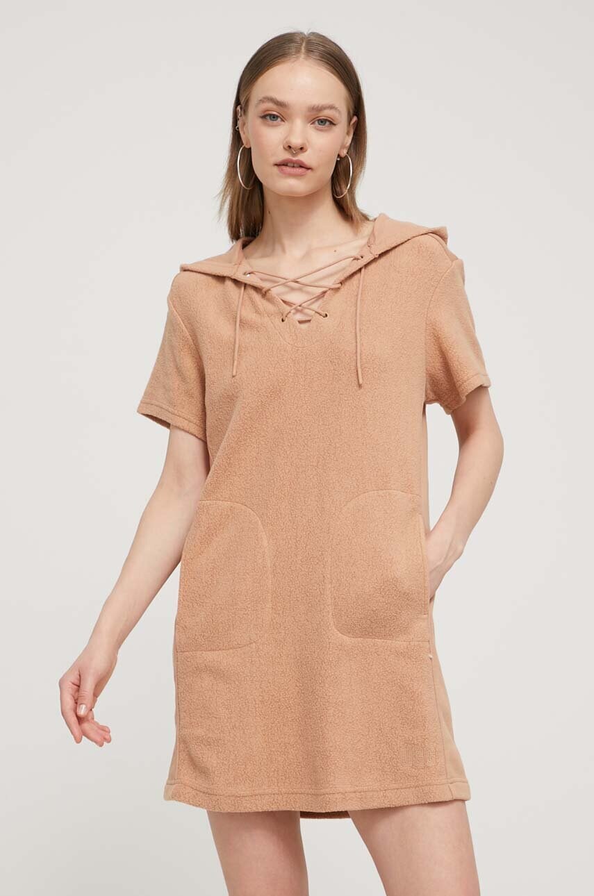 Сукня UGG колір бежевий mini пряма 1152783