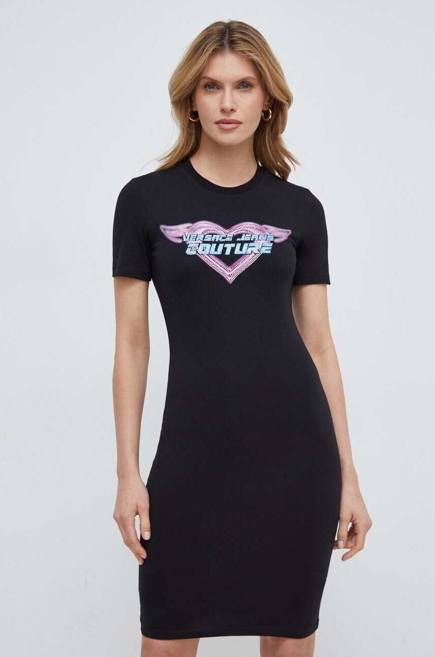Сукня Versace Jeans Couture колір чорний mini облягаюча