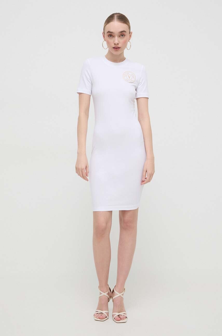 Сукня Versace Jeans Couture колір білий mini облягаюча