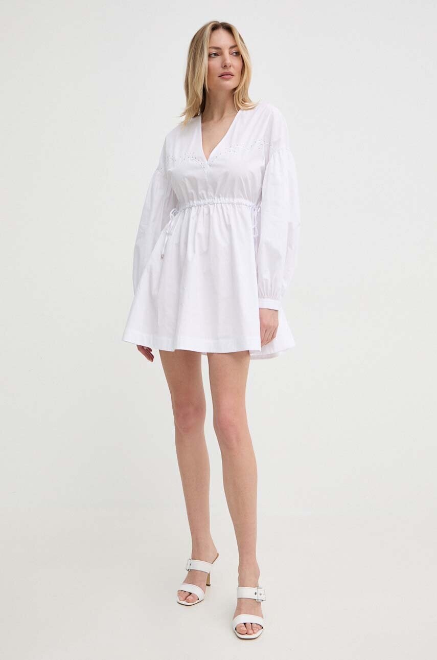 Сукня Pinko колір білий mini розкльошена 103723 A1XO