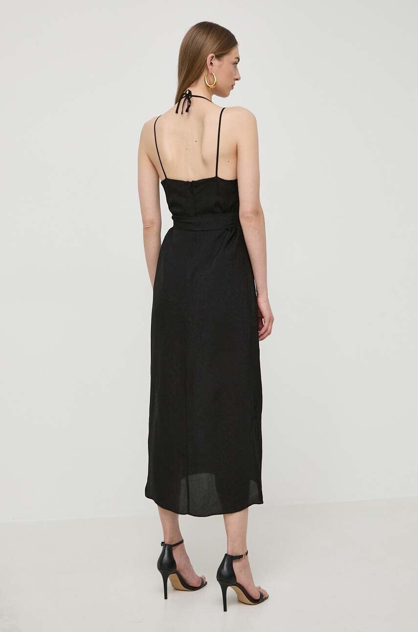 Сукня Armani Exchange колір чорний maxi розкльошена 3DYA45 YN9RZ