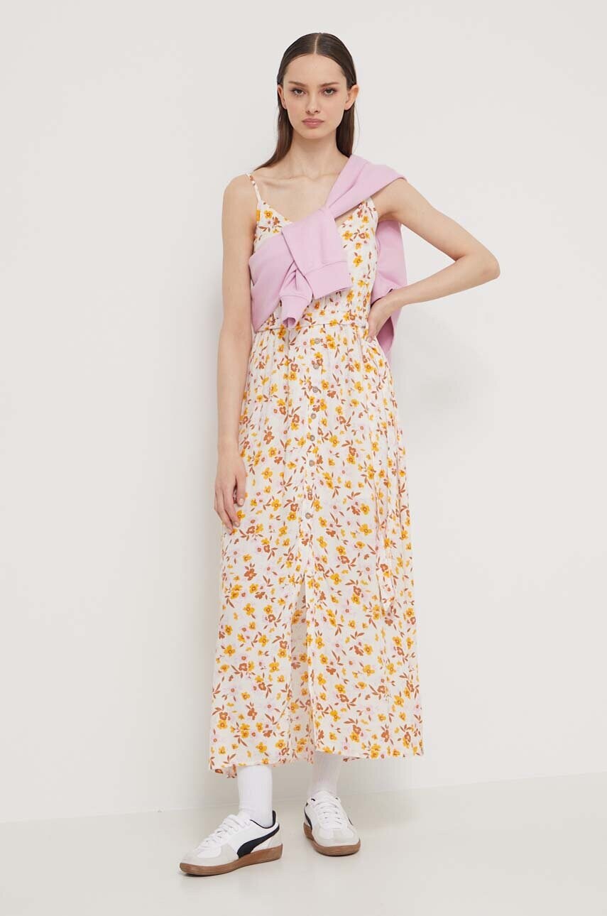 Сукня Billabong колір білий maxi пряма