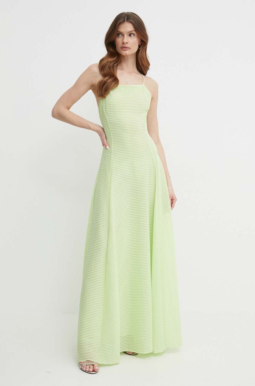 Сукня Emporio Armani колір зелений maxi розкльошена 3D2A7J 2JJHZ