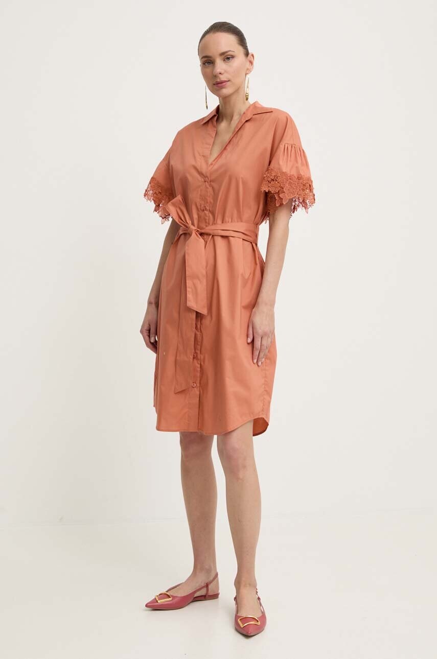 Сукня Twinset колір помаранчевий mini oversize