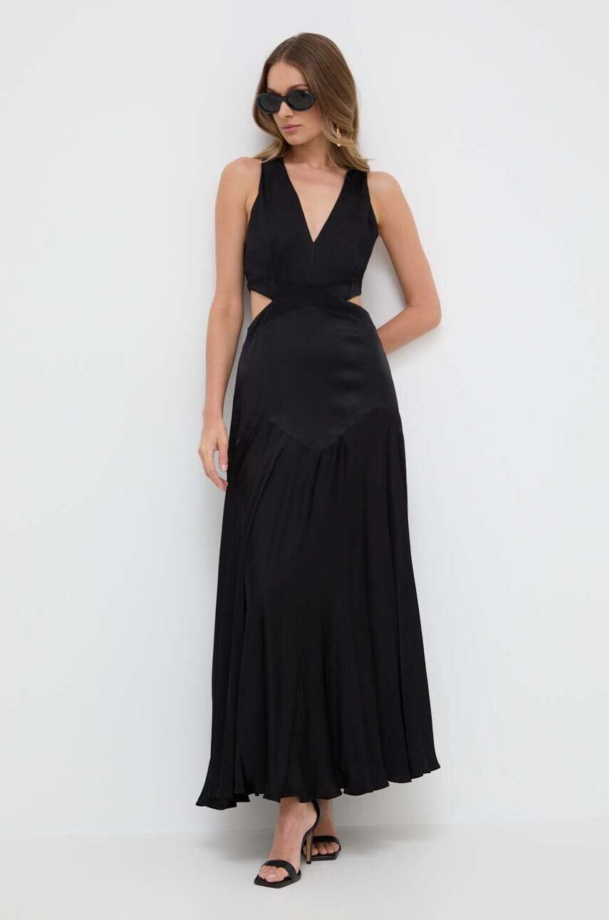 Сукня Twinset колір чорний maxi розкльошена