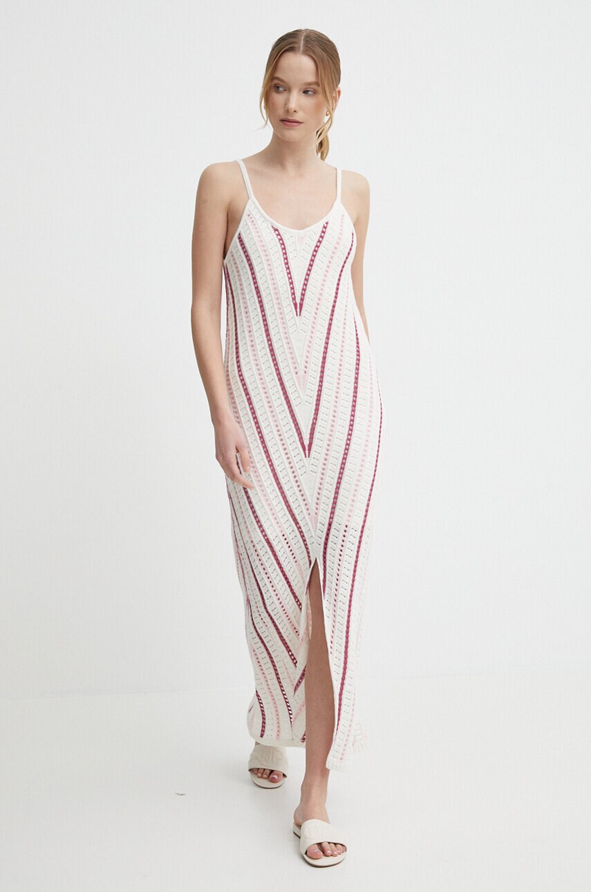Сукня Pepe Jeans GINNY DRESS колір бежевий maxi пряма PL953523