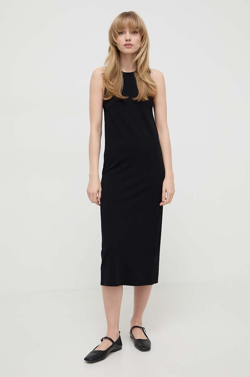 Сукня Weekend Max Mara колір чорний midi пряма
