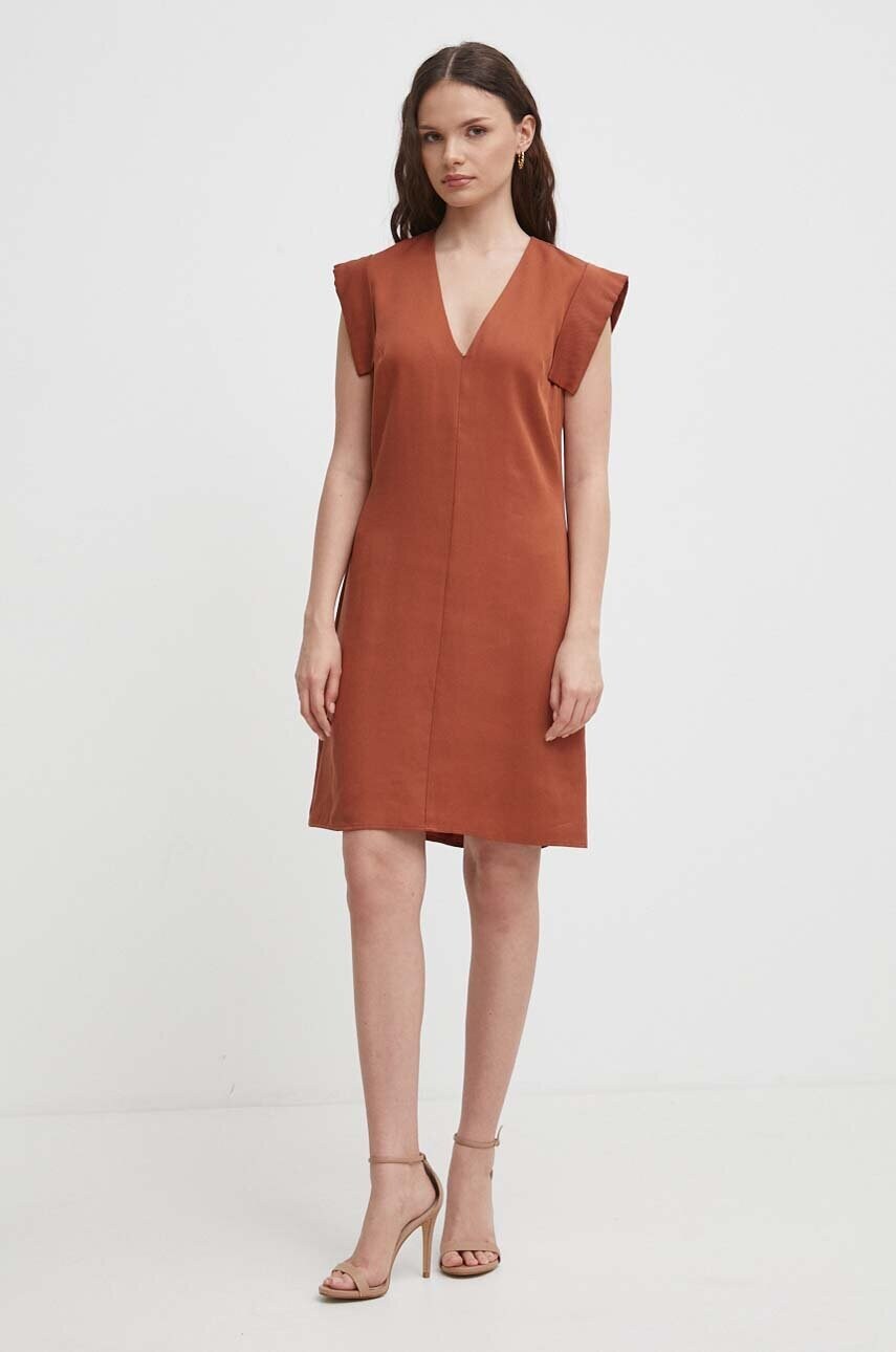 Сукня United Colors of Benetton колір коричневий mini пряма