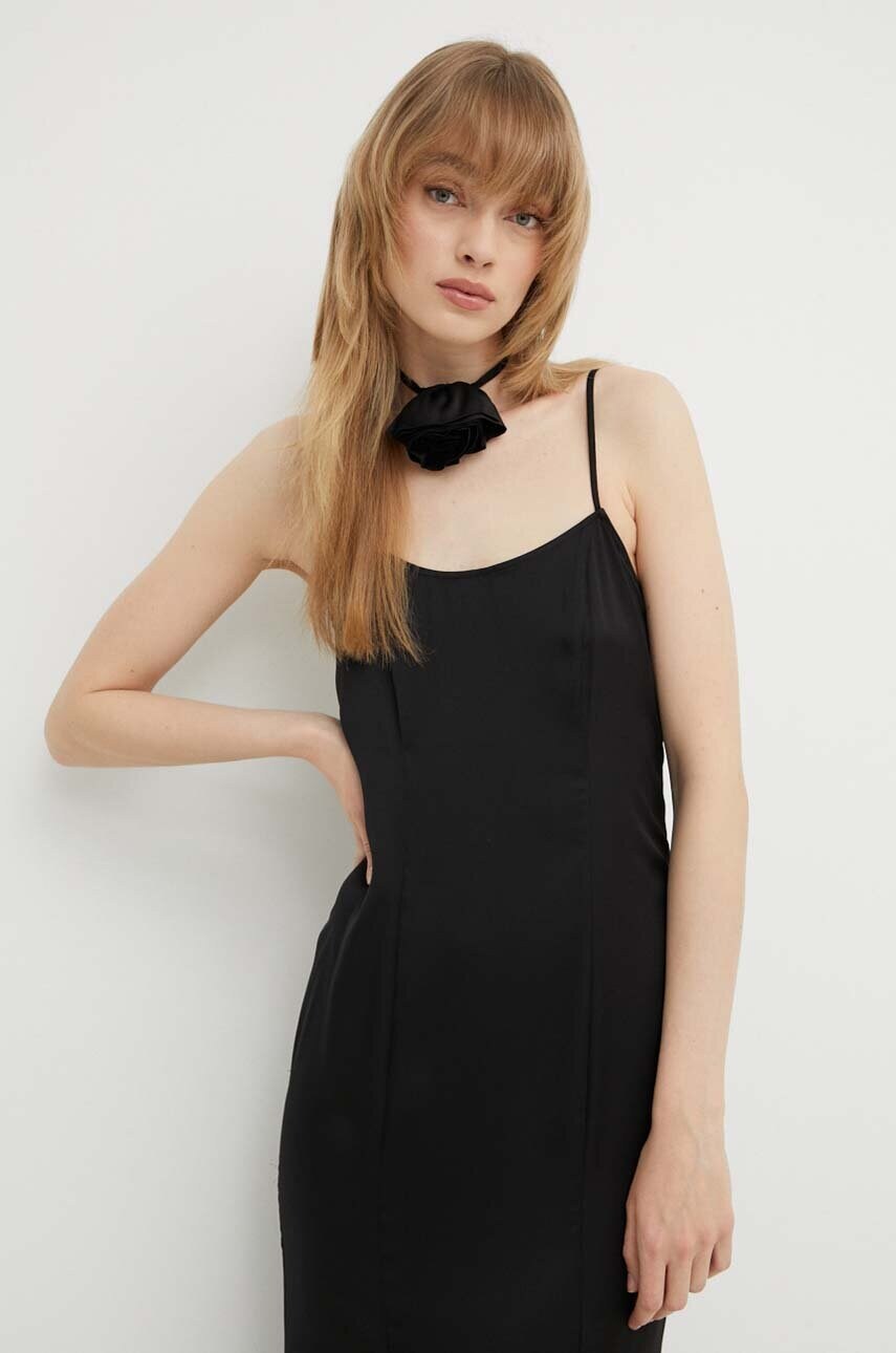 Сукня Blugirl Blumarine колір чорний maxi пряма RA4122.T1942