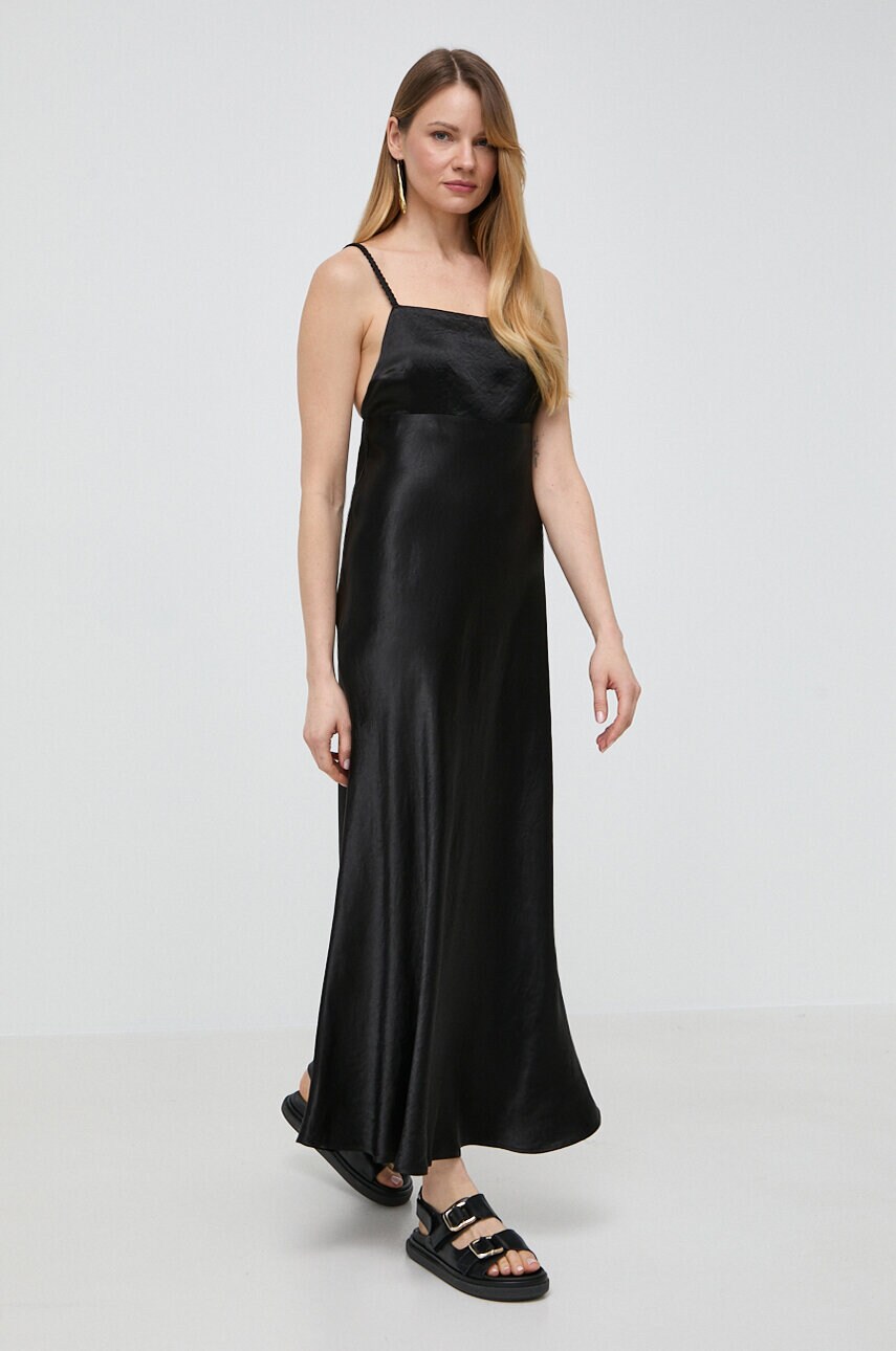 Сукня Max Mara Leisure колір чорний maxi розкльошена