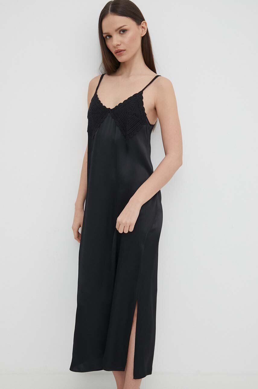 Сукня Sisley колір чорний maxi пряма